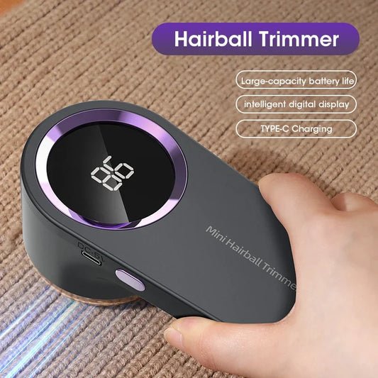 Digital Display Electric Lint Remover for Clothes - Electric Hairball Trimmer with LED Digital Display USB Charging Pellet Removes Lint From Clothes