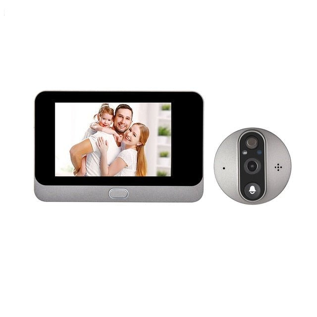 Digital Door Viewer - 1080P WiFi DoorBell Eye Peephole Camera with Monitor 4.3 Inch LCD Screen Motion Detection