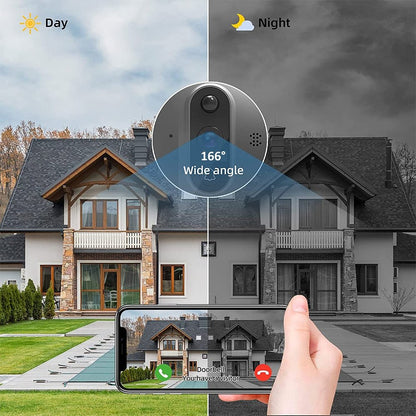 Digital Door Viewer - 1080P WiFi DoorBell Eye Peephole Camera with Monitor 4.3 Inch LCD Screen Motion Detection