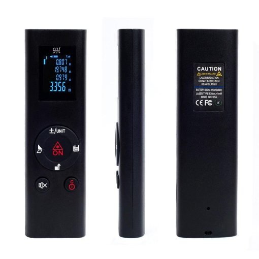 Digital Laser Distance Meter - Rechargeable Portable Handheld Laser Range Finder Tape