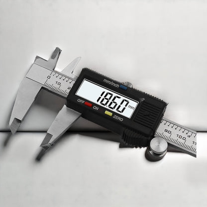 Digital Measuring Tool - Electronic Micrometer Caliper with Large LCD Display, Millimeter and Inch Conversion