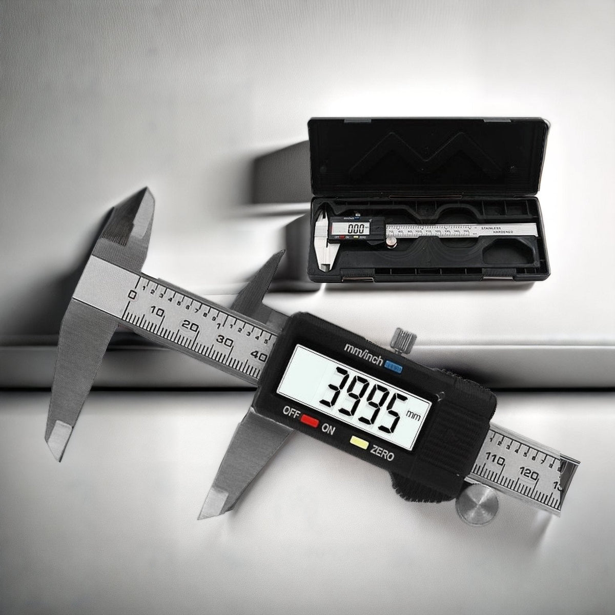 Digital Measuring Tool - Electronic Micrometer Caliper with Large LCD Display, Millimeter and Inch Conversion