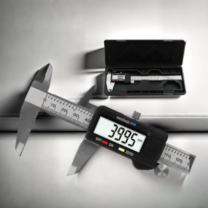 Digital Measuring Tool - Electronic Micrometer Caliper with Large LCD Display, Millimeter and Inch Conversion