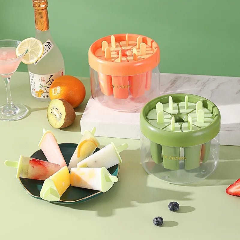 DIY Ice Cream Popsicle Mold – Food-Grade Popsicle Maker with Easy-Release Design & Water Injection Port for Effortless Homemade Frozen Treats