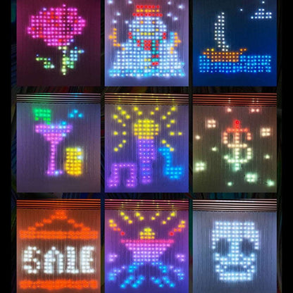DIY Smart Curtain Lights - LED Curtain String Light, Lamp APP Remote Control Display