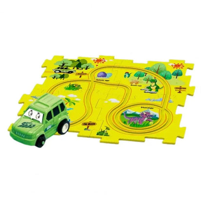 DIY Toys Children Rail Car - DIY Assemble Jigsaw Flexible Railway Track Parent-child Interaction Toy