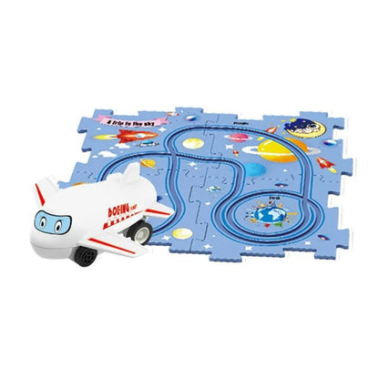DIY Toys Children Rail Car - DIY Assemble Jigsaw Flexible Railway Track Parent-child Interaction Toy