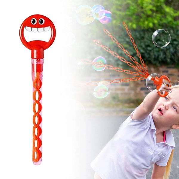 32 Hole Smiling Face Bubble Wand (Random Color)