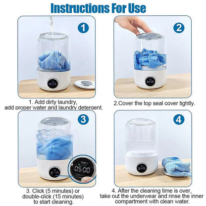 Mini Rechargeable Washing Machine