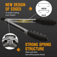 Silicone Kitchen Tongs (3-piece Set)