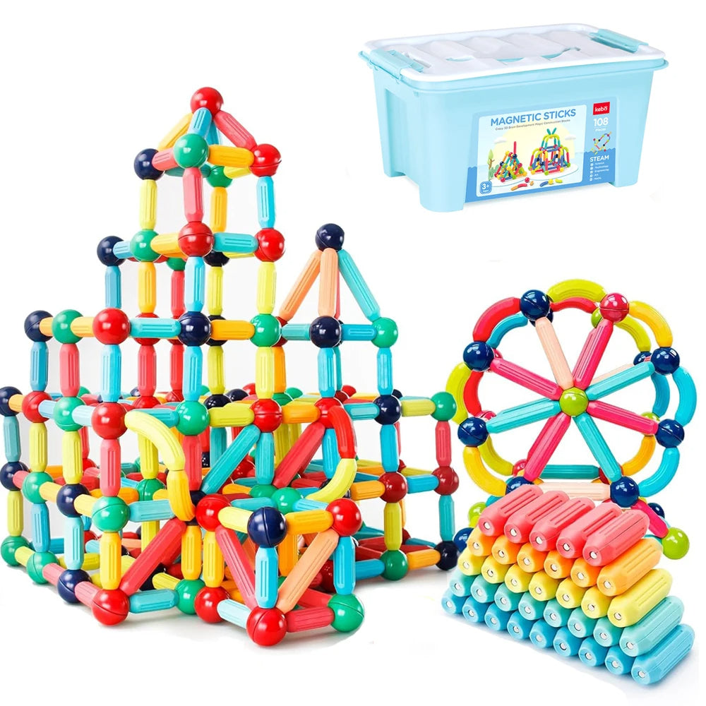 Magnetic Sticks Building Blocks | Montessori Educational Toys