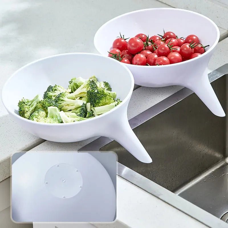 Drainer Food Basket - Creative Vegetable Fruit Foods Colander Draining Bowls With Spout