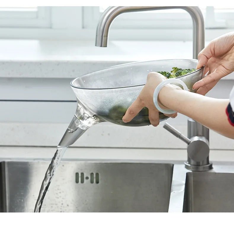 Drainer Food Basket - Creative Vegetable Fruit Foods Colander Draining Bowls With Spout