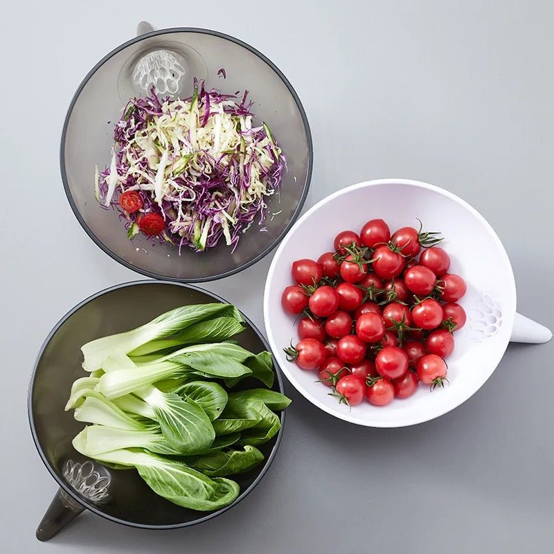 Drainer Food Basket - Creative Vegetable Fruit Foods Colander Draining Bowls With Spout