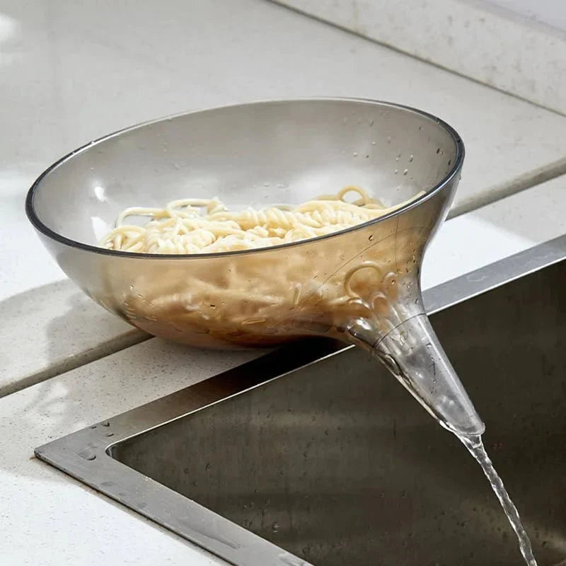 Drainer Food Basket - Creative Vegetable Fruit Foods Colander Draining Bowls With Spout