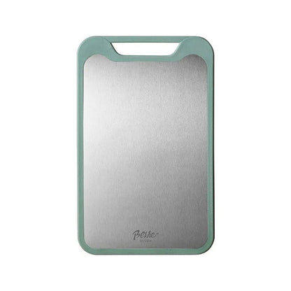 Dual-Sided Cutting Board – Stainless Steel & Plastic | Multi-Functional Design for Effortless Meat and Vegetable Prep