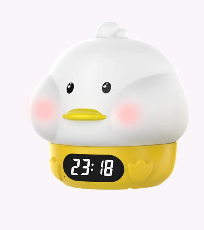 Night Light & Digital Alarm Clock Duck or Bunny Design – Cute Bedside Timer for Kids' Room