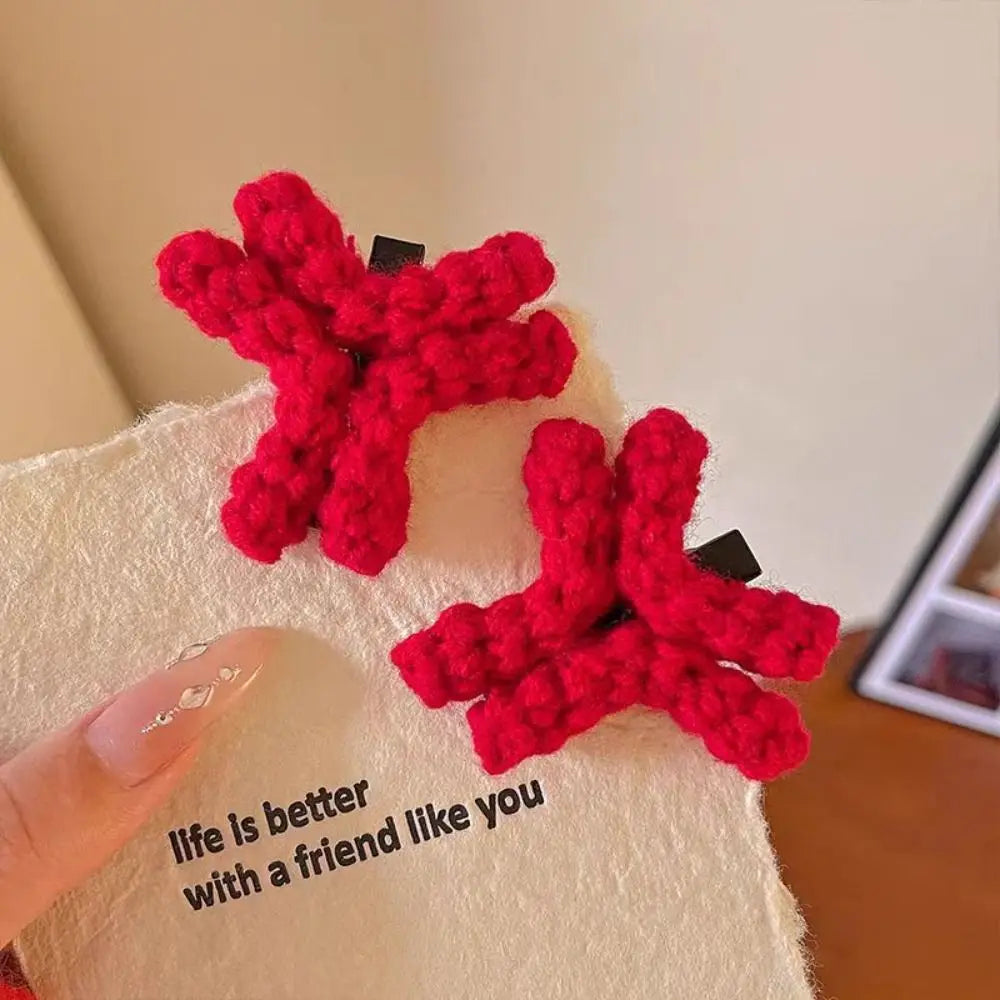 Korean Style Angry Duckbill Hair Clip – Funny Crochet Cartoon Barrette for Trendy Looks