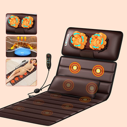 Full Body Vibrating Massage Mat with Heating Pad – 10 Nodes Multi-Zone Relaxation Mat with Heat, Soothing Vibrations, and Adjustable Settings for Daily Stress Relief