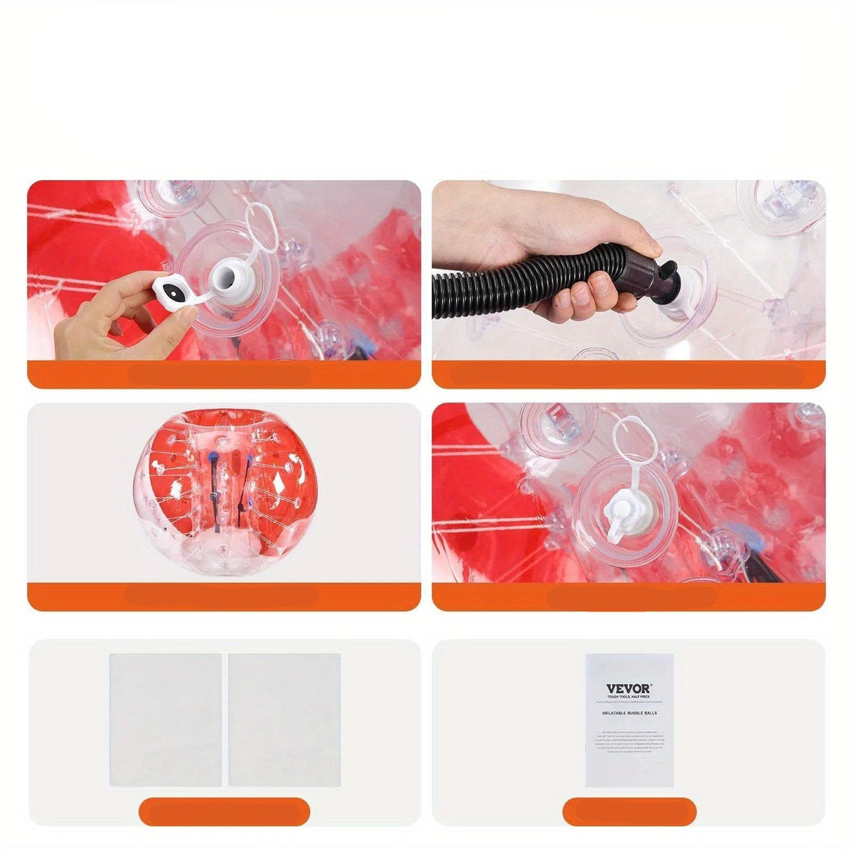 Inflatable Hamster Zorb Bumper Ball – 5FT Human Size Ball, Heavy-Duty PVC Body Bubble for Outdoor Team Games