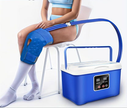 Upgraded Cold Therapy Machine – Digital Ice Therapy System with Quiet Pump and Adjustable Knee Pad