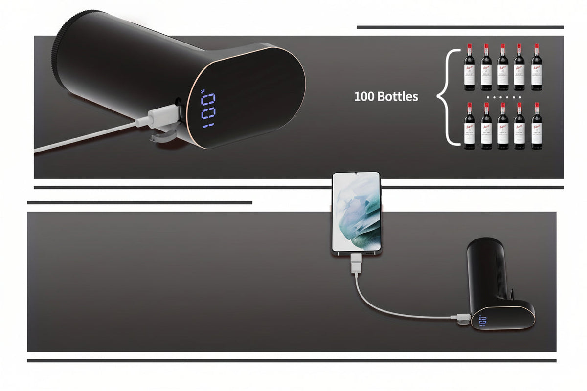 Electric Wine Dispenser & Smart Aerator – USB-Rechargeable Automatic Decanter with Precise Flow Control for Perfectly Oxygenated Wine from Any Bottle