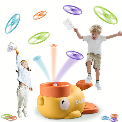 Outdoor Duck Disc Launcher Toy for Kids Ages 3–8 – Fun Flying Disc Game for Family Yard, Parties, and Birthday Gifts
