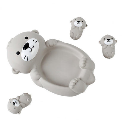Floating Otter Animal Bath Toy Set for Kids – Educational and Fun Water Play for Swimming Pools and Bathtubs, Durable and Colorful