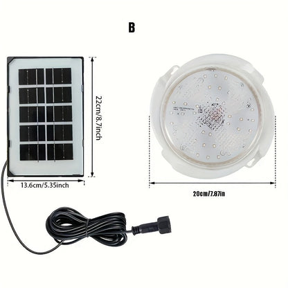 LED Solar Ceiling Light with Remote – Dimmable Indoor & Outdoor Ceiling Lamp for Bedroom, Corridor, Garden with Timer Control