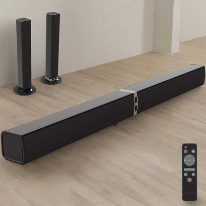 Channel TV Sound Bar – 50W 2.0 Wireless Home Audio System with ARC/Optical/AUX Connections, Premium Surround Sound for Smart TV Entertainment
