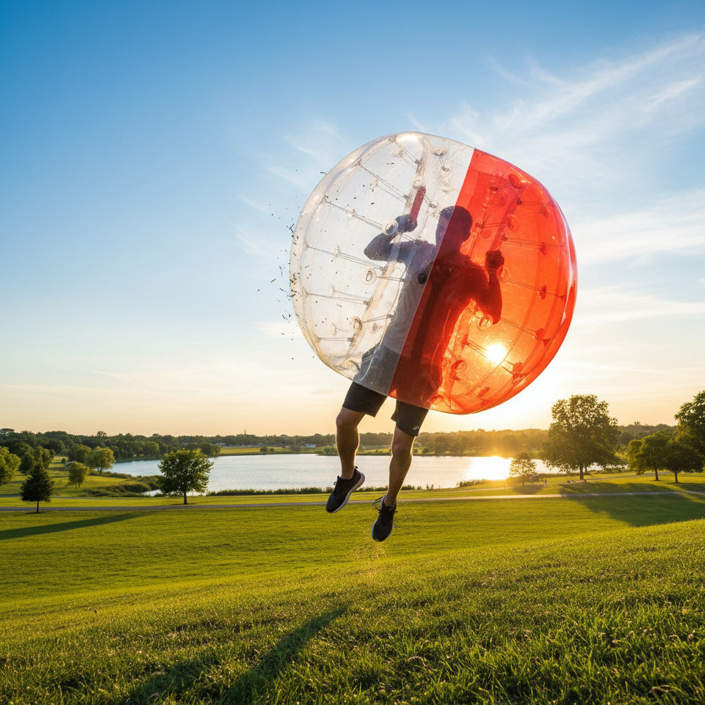 Inflatable Hamster Zorb Bumper Ball – 5FT Human Size Ball, Heavy-Duty PVC Body Bubble for Outdoor Team Games