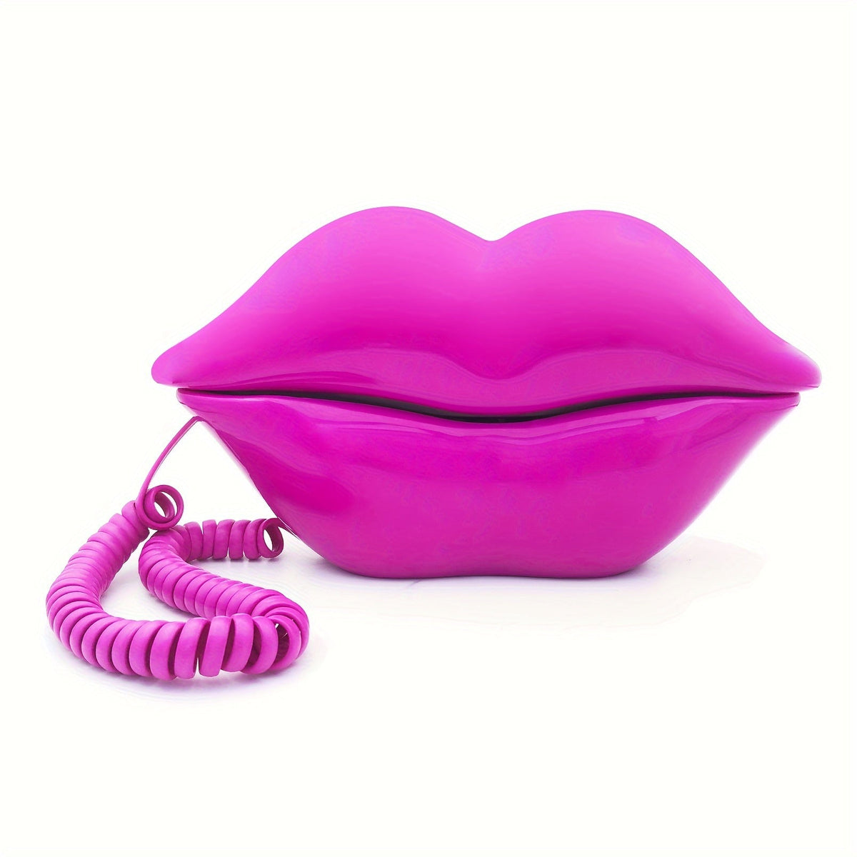 Retro Lip Corded Telephone – Quirky Analog Mouth Phone for Home Decor, Fun Gift & Vintage Room Accent