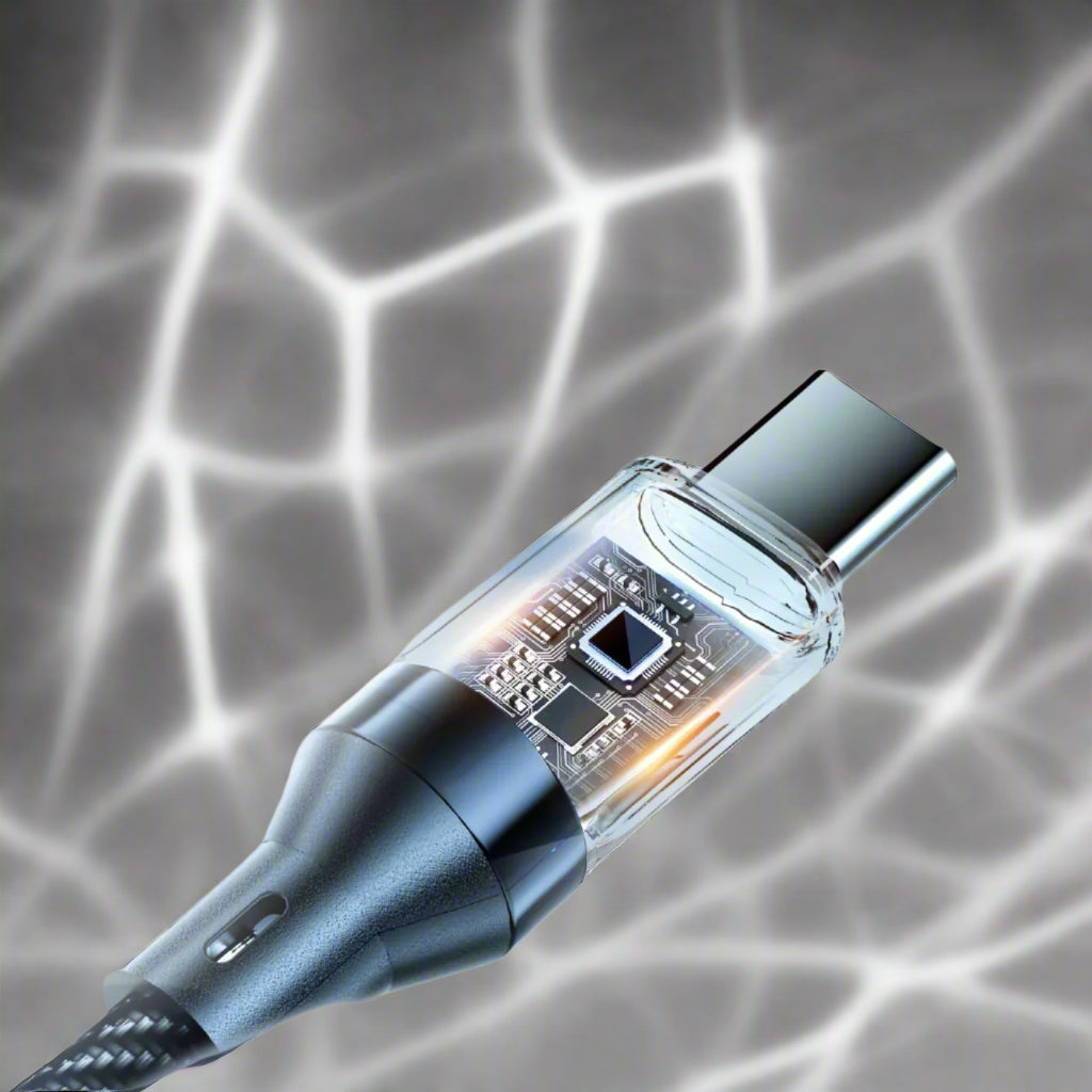 High-Speed Power Delivery USB-C Charging Cable – 120W Cord for Rapid Charging and Data Sync with Real-Time Speed Display