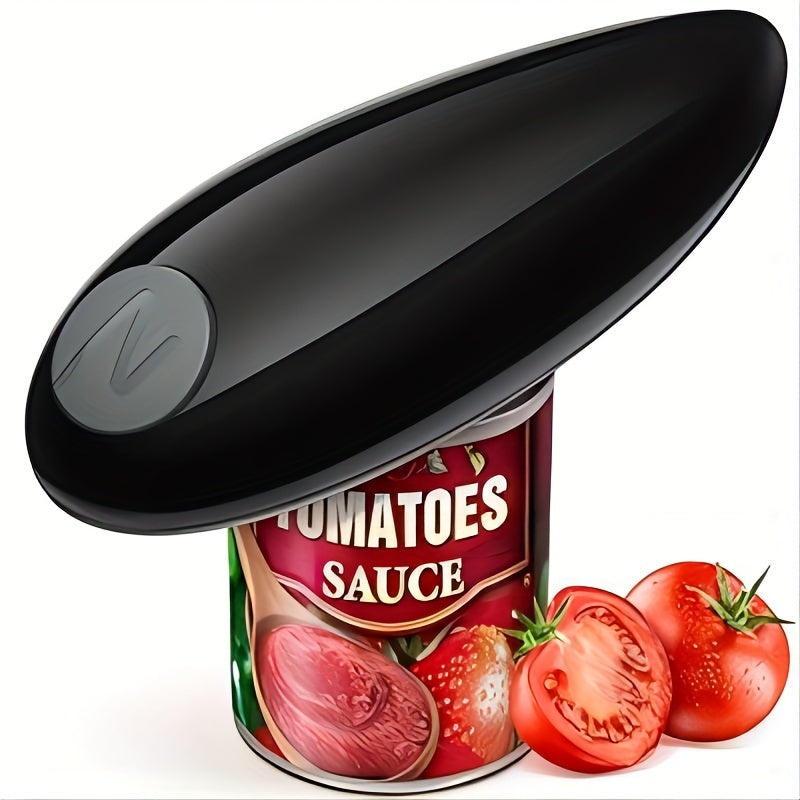 One-Touch Electric Can Opener – Automatic Smooth-Edge Handheld Opener for All Can Sizes, Battery-Powered Kitchen Gadget for Seniors & Arthritis