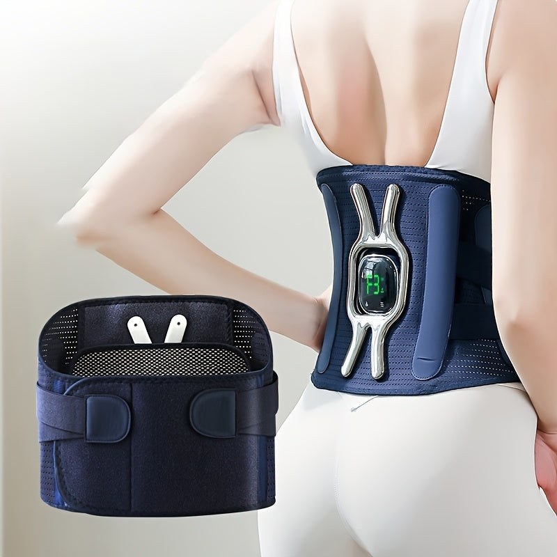 Dual Motor Back Massager – USB Rechargeable Body Relaxation Device with Adjustable Temperature, LED Display, and Detachable Massage Heads