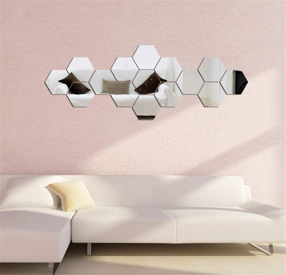 Hexagonal Acrylic Mirror Wall Sticker