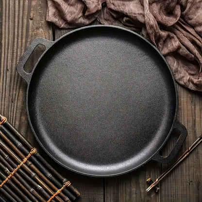 Cast Iron Griddle Grill – Durable Reversible Pan for Searing, Baking, and Grilling Indoors or Over Open Flames Outdoors