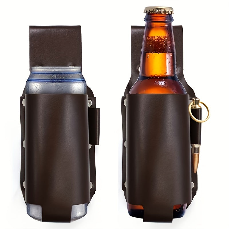 Adjustable Bottle Holster Waist Bag – Fanny Pack Drink Holder Belt for 12oz Bottles, Durable Outdoor Design for Travel, Hiking & Backyard Events