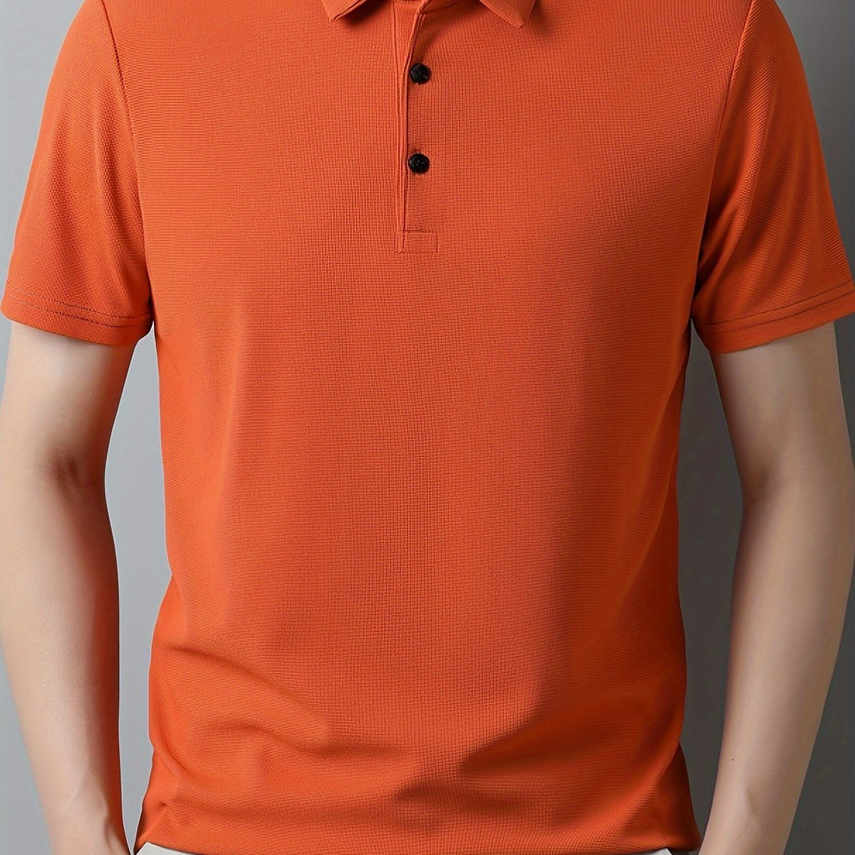Men’s Short Sleeve Henley Shirt – Casual Lapel Collar Golf Top, Breathable Summer Sportswear for Outdoor Activities