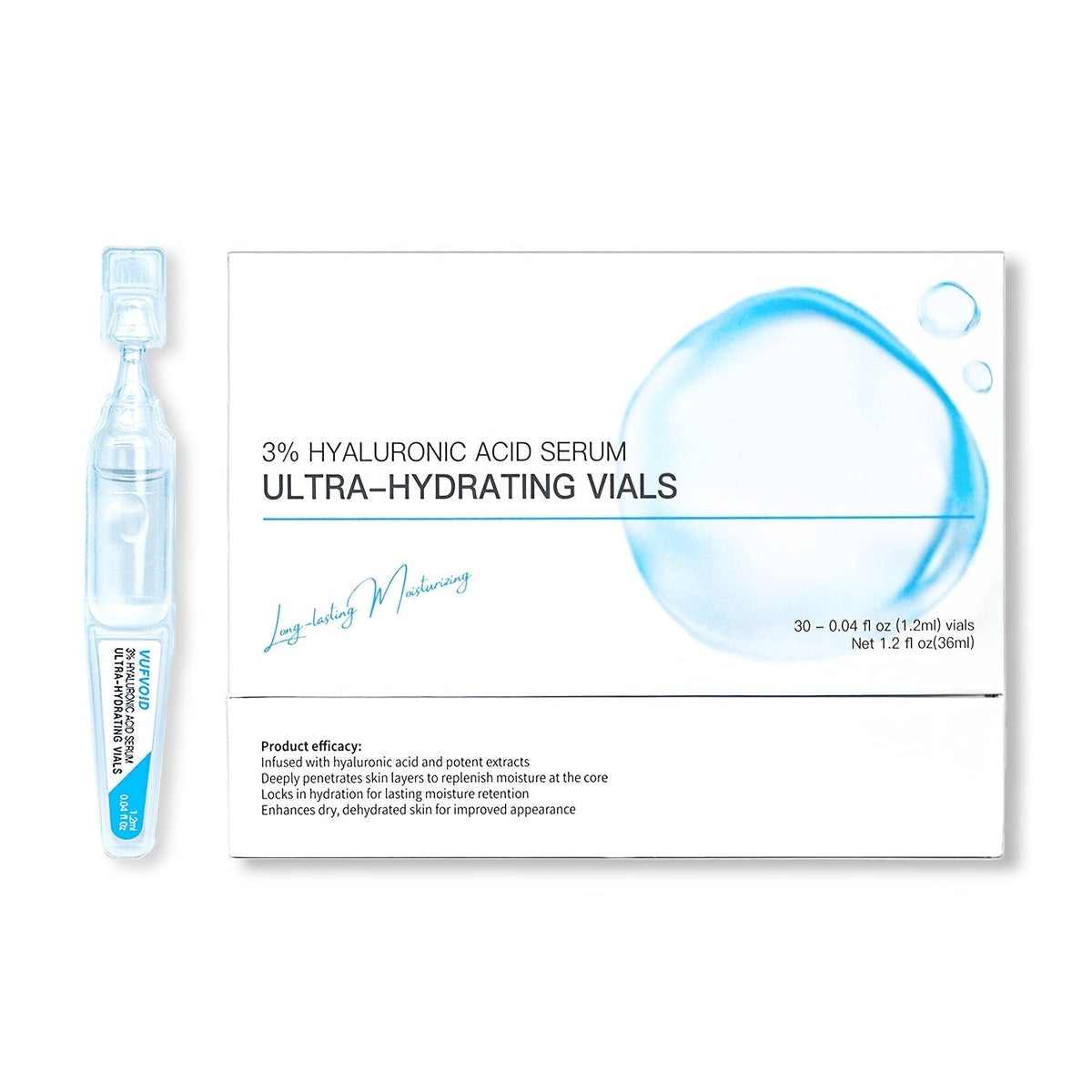 Hyaluronic Acid Serum – Portable Vials with 4D Hydration for Deep Moisturizing, Firming, Wrinkle Reduction, and Revitalizing Skin for Radiant, Youthful Glow