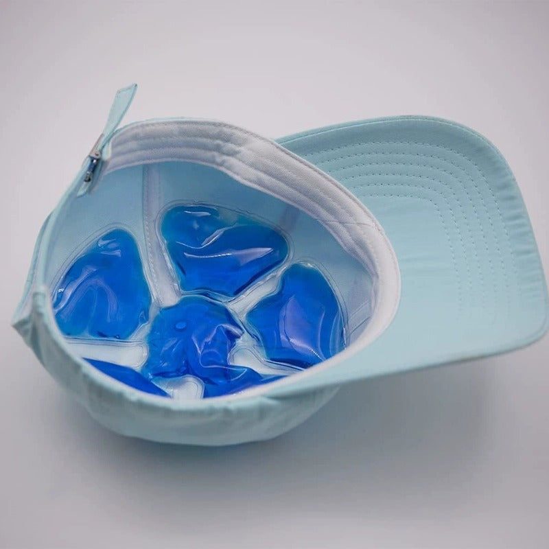 Summer Cooling Gel Hat Insert – Portable Head Ice Bag Helmet Accessory for Outdoor Work, Sports and Heat Relief