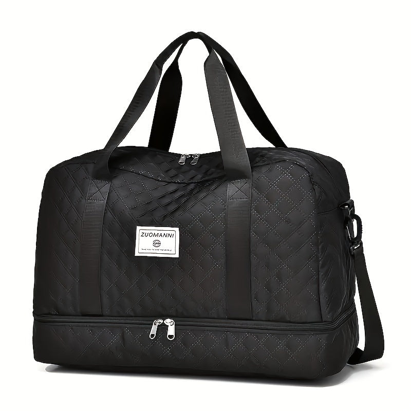 Luxury Large-Capacity Duffel Bag – Dry/Wet Separation, Multiple Pockets, Shoulder & Crossbody Strap, Perfect for Gym, Travel, and Weekend Getaways