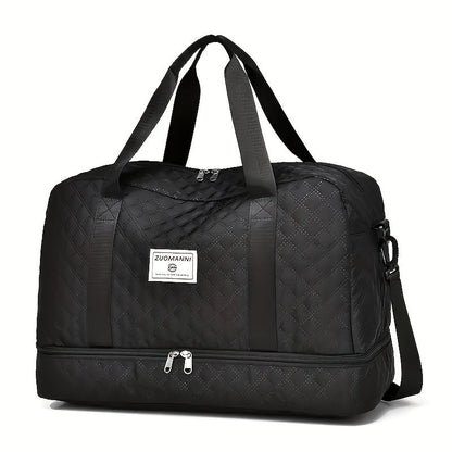 Luxury Large-Capacity Duffel Bag – Dry/Wet Separation, Multiple Pockets, Shoulder & Crossbody Strap, Perfect for Gym, Travel, and Weekend Getaways