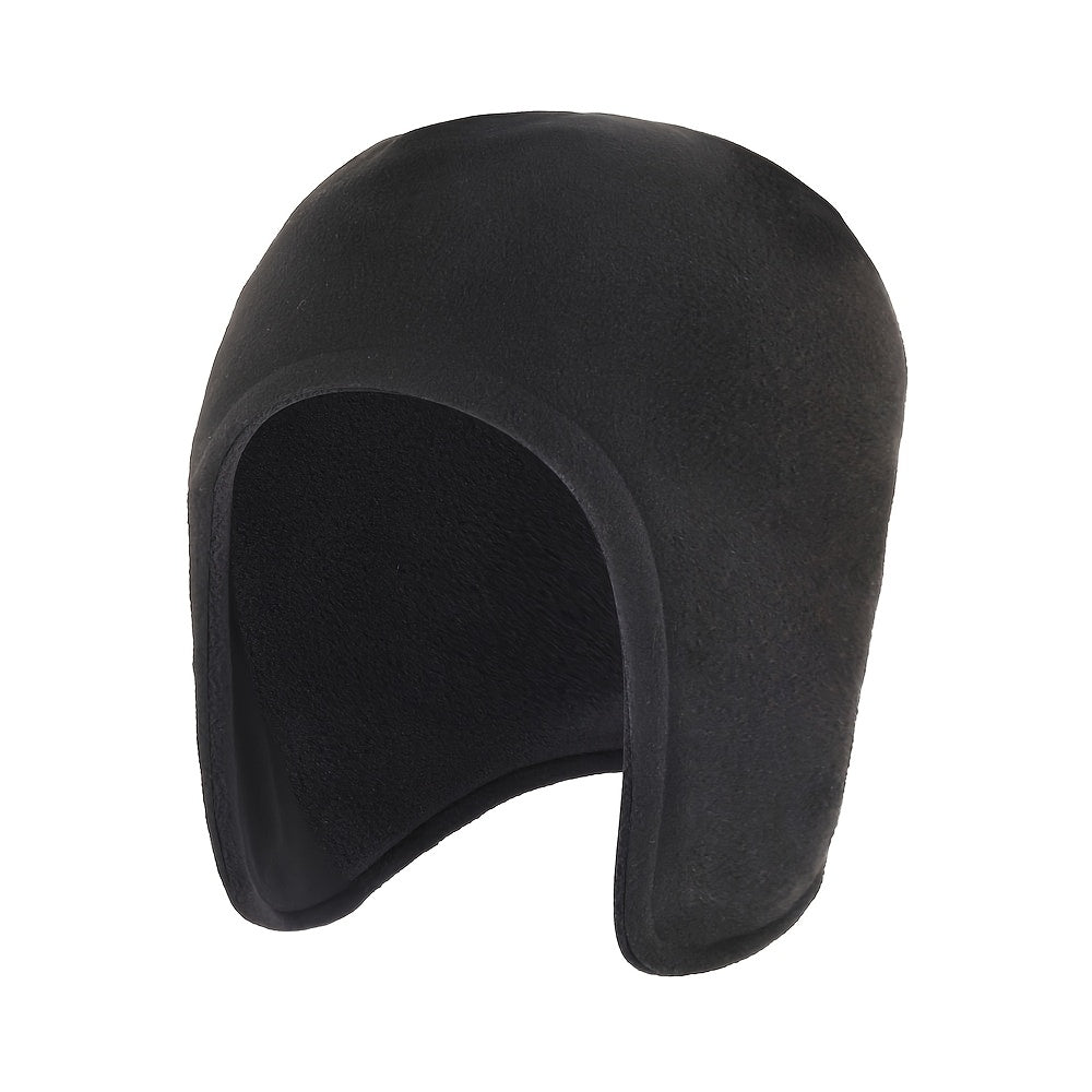 Fleece-Lined Cold-Proof Beanie Hat – Double-Layer Winter Warm Cap for Men & Women, Soft Polyester, Ideal Holiday Gift for Cold Weather