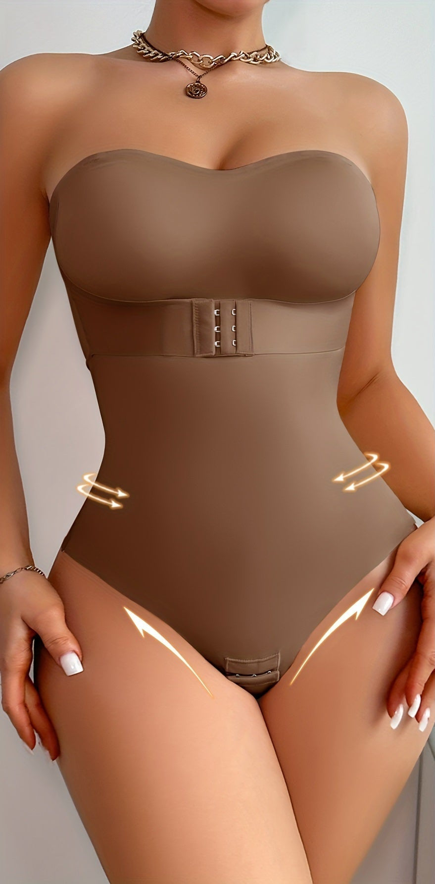 Women’s Full Body Shapewear Bodysuit – Seamless Slimming Underwear with Hip Liner, Waist Cincher, and Comfortable Braless Design
