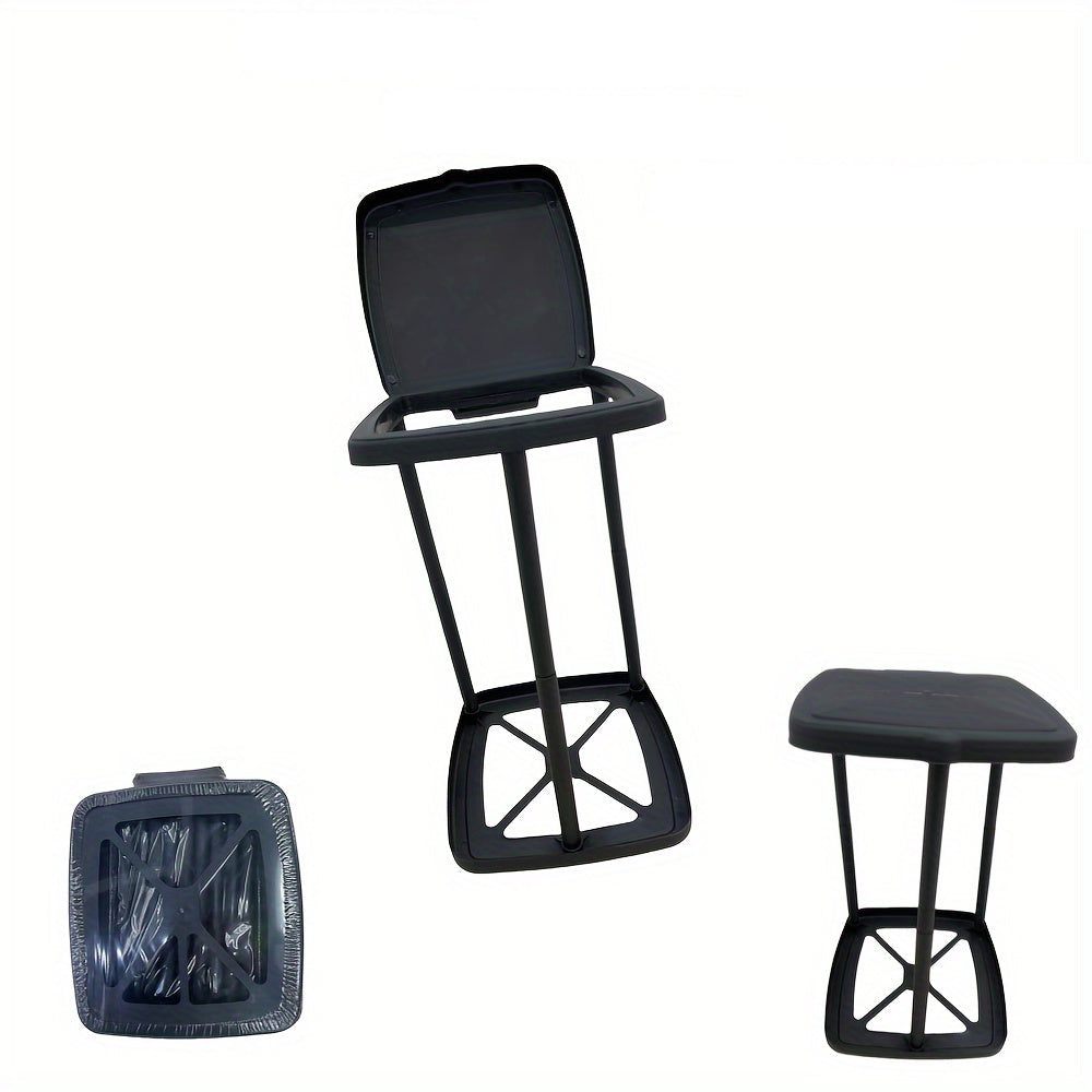 Collapsible Square Outdoor Trash Can – Large-Capacity Garbage Bin with Foldable Frame for Campsites, Gardens, or Kitchen Efficiency