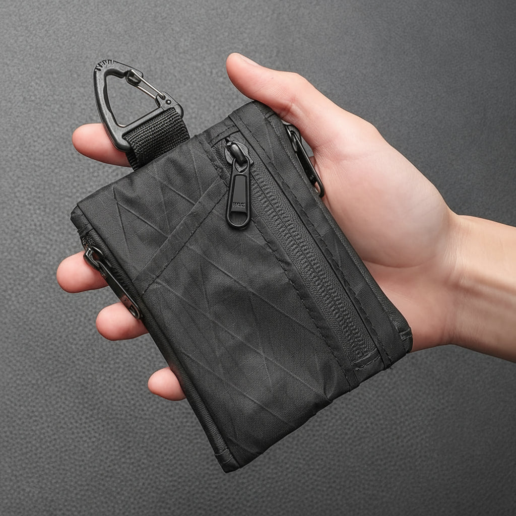 EDC Five Pocket X-PAC Wallet – Compact Quilted Organizer with Zipper, Coin Pouch & Card Slots for Everyday Carry
