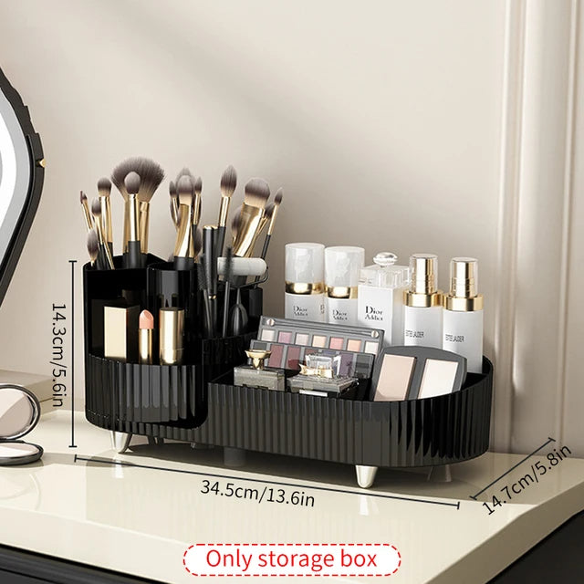 Makeup Storage Box – Large Capacity Organizer with Dust-Proof Design for Jewelry & Cotton Pad Essentials
