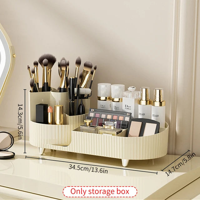 Makeup Storage Box – Large Capacity Organizer with Dust-Proof Design for Jewelry & Cotton Pad Essentials