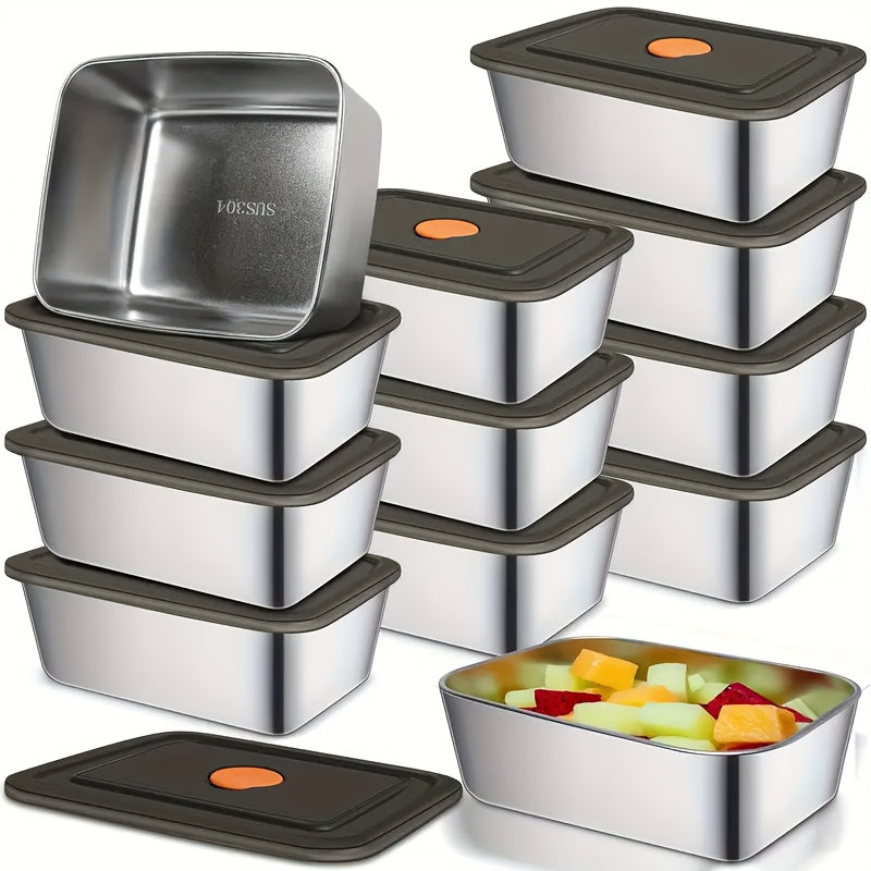 Stainless Steel Airtight Food Containers – Leakproof Lunch Boxes for Meal Prep, Fruits, Snacks & Office Storage